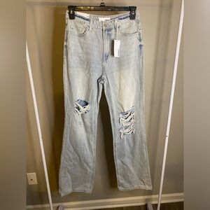 Vervet Leslie 90s vintage flare distressed bleached jeans
